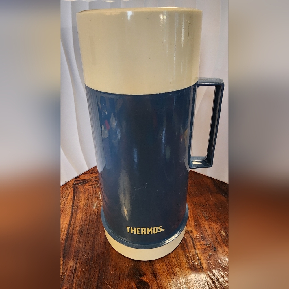 Retro Vintage Thermos Food Flask Blue - Model 711 - Capacity 0.85 Litres